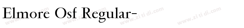 Elmore Osf Regular字体转换